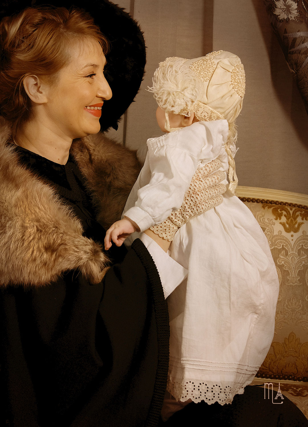 Photo 1900 rétro Séances photos portraits en tenues vintage 1900 mode Belle Epoque maman et baby